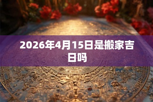 2026年4月15日是搬家吉日吗