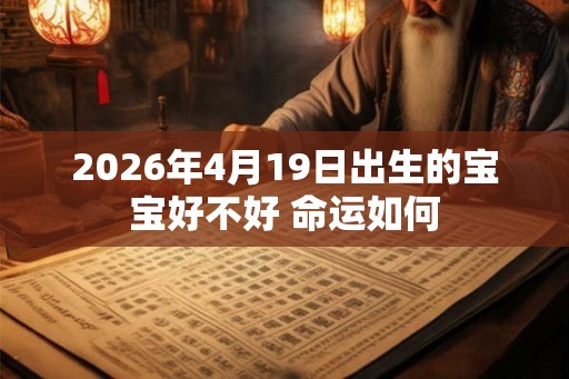 2026年4月19日出生的宝宝好不好 命运如何