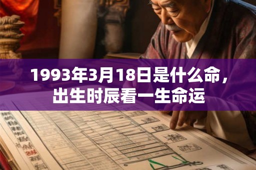 1993年3月18日是什么命,出生时辰看一生命运 1993年3月18日是什么命,出生时辰看一生命运