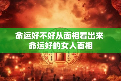 命运好不好从面相看出来 命运好的女人面相 命运好不好从面相看出来 命运好的女人面相