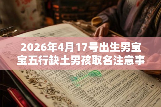 2026年4月17号出生男宝宝五行缺土男孩取名注意事项