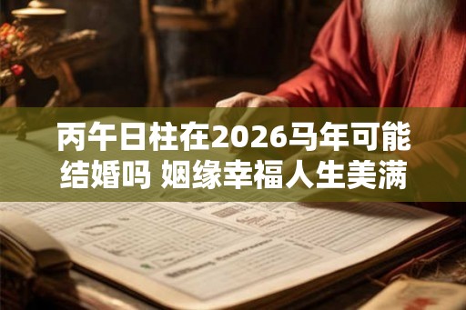 丙午日柱在2026马年可能结婚吗 姻缘幸福人生美满
