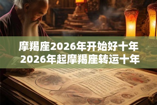 摩羯座2026年开始好十年 2026年起摩羯座转运十年