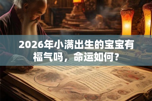 2026年小满出生的宝宝有福气吗,命运如何? 2026年小满出生的宝宝有福气吗,命运如何?