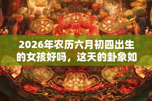 2026年农历六月初四出生的女孩好吗,这天的卦象如何? 2026年农历六月初四出生的女孩好吗,这天的卦象如何?