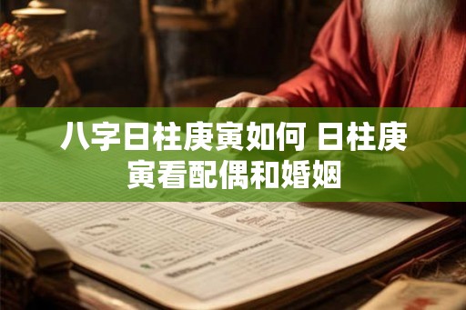 八字日柱庚寅如何 日柱庚寅看配偶和婚姻