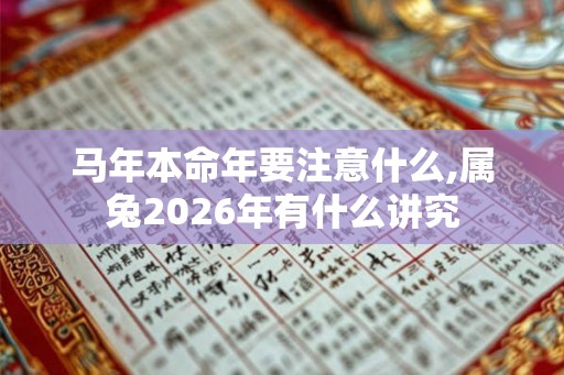 马年本命年要注意什么,属兔2026年有什么讲究