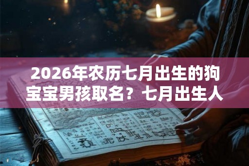 2026年农历七月出生的狗宝宝男孩取名？七月出生人的性格特点