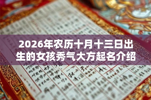 2026年农历十月十三日出生的女孩秀气大方起名介绍