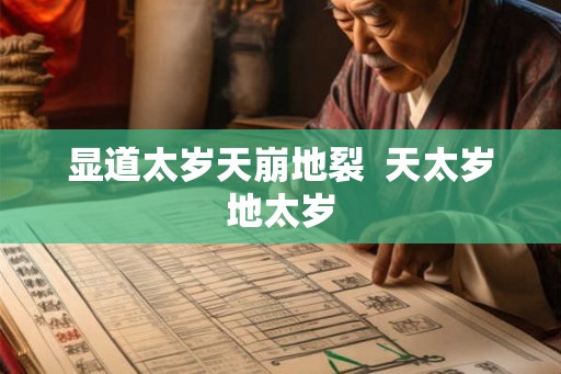 显道太岁天崩地裂  天太岁地太岁
