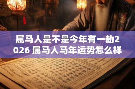 属马人是不是今年有一劫2026 属马人马年运势怎么样 属马人是不是今年有一劫2026 属马人马年运势怎么样