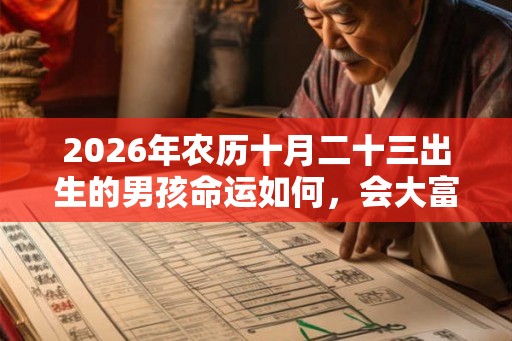 2026年农历十月二十三出生的男孩命运如何,会大富大贵吗? 2026年农历十月二十三出生的男孩命运如何,会大富大贵吗?