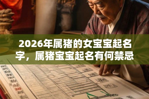 2026年属猪的女宝宝起名字，属猪宝宝起名有何禁忌？