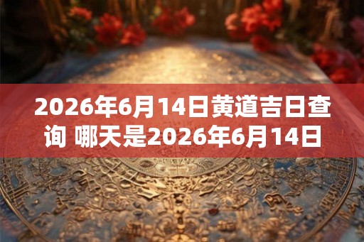 2026年6月14日黄道吉日查询 哪天是2026年6月14日的黄道吉日