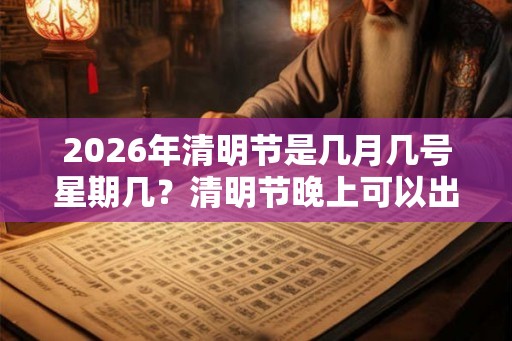 2026年清明节是几月几号星期几？清明节晚上可以出门吗？
