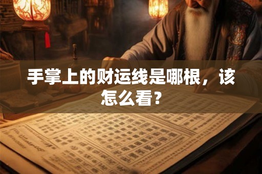 手掌上的财运线是哪根，该怎么看？