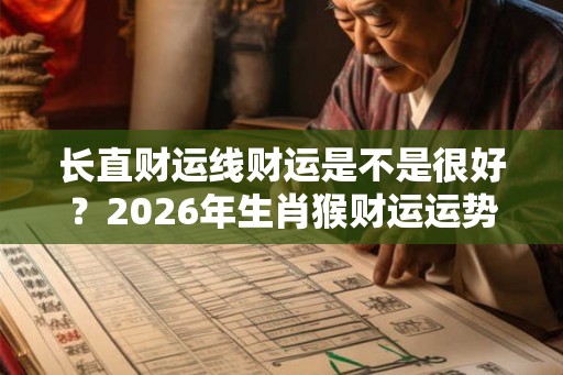 长直财运线财运是不是很好？2026年生肖猴财运运势分析