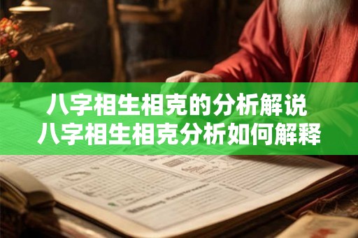 八字相生相克的分析解说 八字相生相克分析如何解释