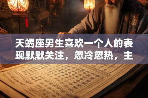 天蝎座男生喜欢一个人的表现默默关注,忽冷忽热,主动接触 天蝎座男生喜欢一个人的表现默默关注,忽冷忽热,主动接触
