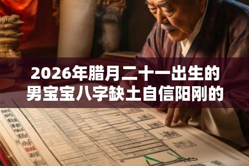 2026年腊月二十一出生的男宝宝八字缺土自信阳刚的名字