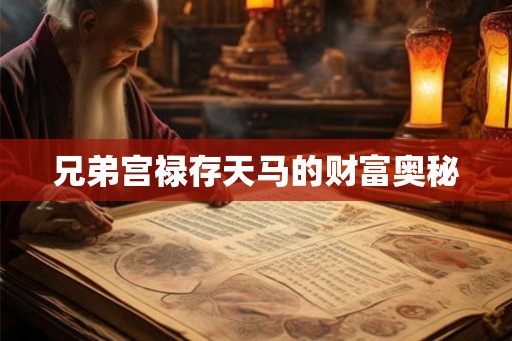 兄弟宫禄存天马的财富奥秘