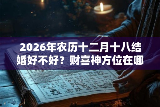 2026年农历十二月十八结婚好不好?财喜神方位在哪? 2026年农历十二月十八结婚好不好?财喜神方位在哪?