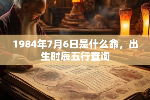 1984年7月6日是什么命，出生时辰五行查询