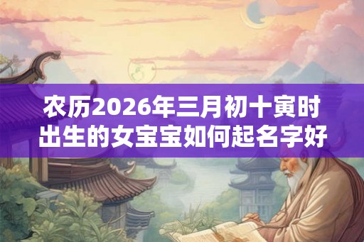农历2026年三月初十寅时出生的女宝宝如何起名字好，五行属什么