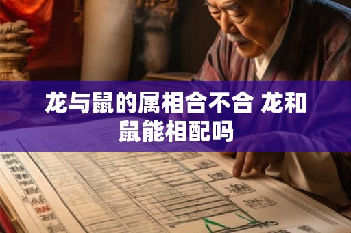 龙与鼠的属相合不合 龙和鼠能相配吗