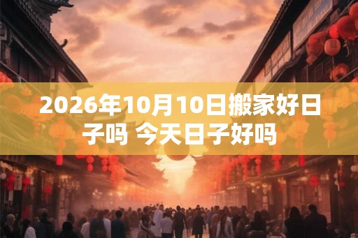 2026年10月10日搬家好日子吗 今天日子好吗