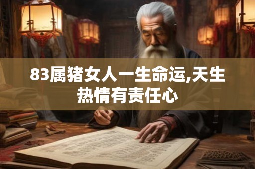 83属猪女人一生命运,天生热情有责任心