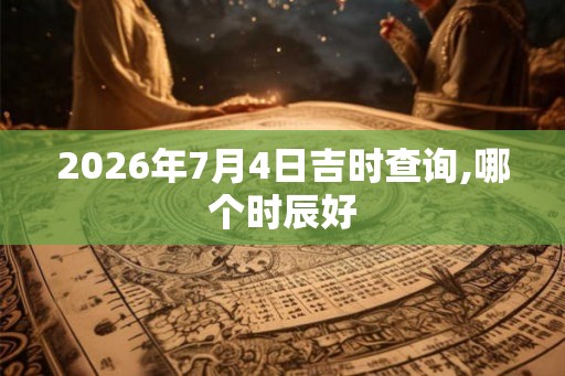 2026年7月4日吉时查询,哪个时辰好