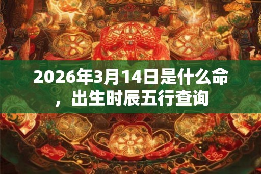 2026年3月14日是什么命，出生时辰五行查询