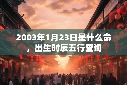 2003年1月23日是什么命，出生时辰五行查询