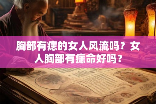 胸部有痣的女人风流吗？女人胸部有痣命好吗？