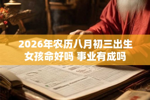 2026年农历八月初三出生女孩命好吗 事业有成吗 2026年农历八月初三出生女孩命好吗 事业有成吗