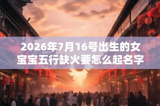 2026年7月16号出生的女宝宝五行缺火要怎么起名字
