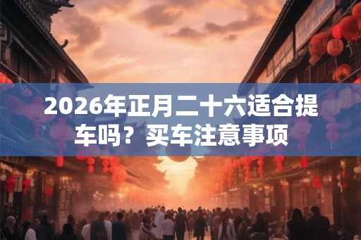 2026年正月二十六适合提车吗？买车注意事项