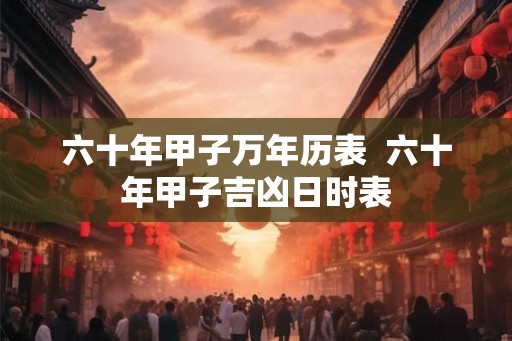 六十年甲子万年历表 六十年甲子吉凶日时表 六十年甲子万年历表 六十年甲子吉凶日时表