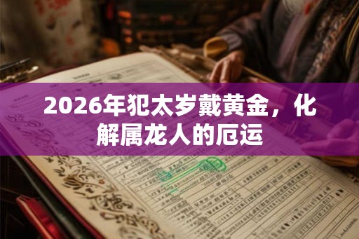 2026年犯太岁戴黄金，化解属龙人的厄运