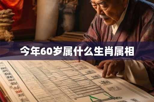 今年60岁属什么生肖属相
