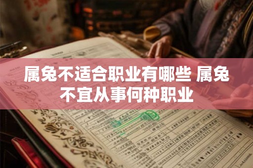 属兔不适合职业有哪些 属兔不宜从事何种职业