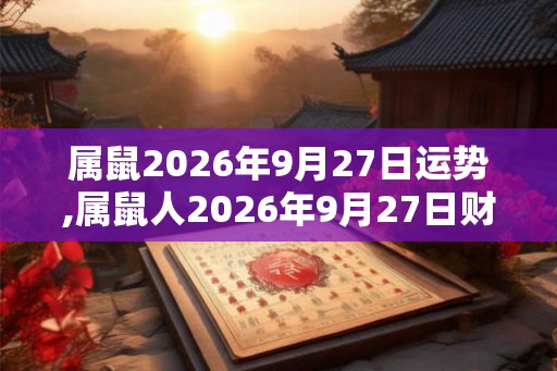 属鼠2026年9月27日运势,属鼠人2026年9月27日财运,生肖鼠2026年9月27日运势