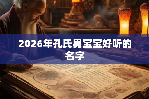 2026年孔氏男宝宝好听的名字 2026年孔氏男宝宝好听的名字