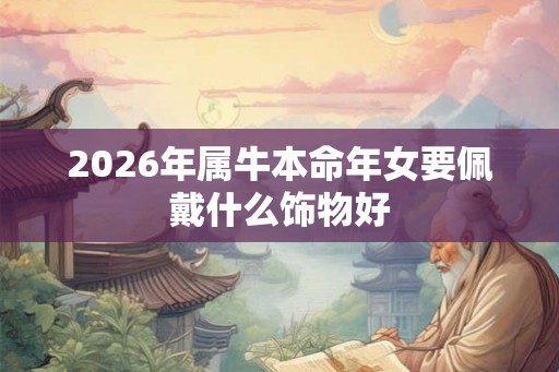 2026年属牛本命年女要佩戴什么饰物好