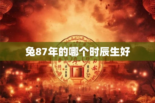 兔87年的哪个时辰生好