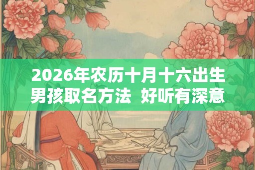 2026年农历十月十六出生男孩取名方法 好听有深意的名字 2026年农历十月十六出生男孩取名方法 好听有深意的名字