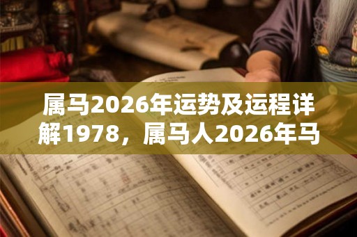 属马2026年运势及运程详解1978，属马人2026年马年运势