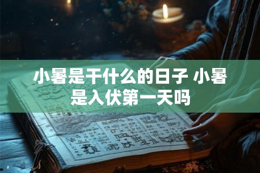 小暑是干什么的日子 小暑是入伏第一天吗