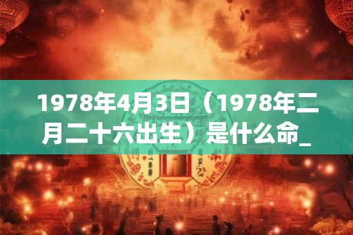 1978年4月3日（1978年二月二十六出生）是什么命_命运如何